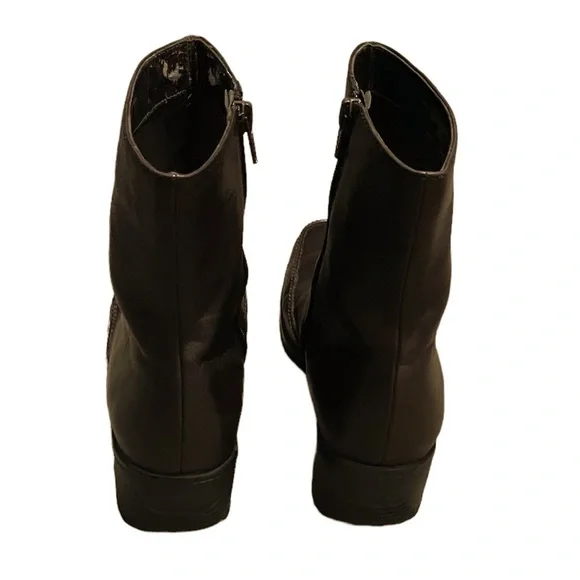 Liz Claiborne Flex Narda Coffee Bean Leather Wedge Ankle Boots - Picture 5 of 11